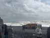 Emergency responders at the scene following the accident.
Estonian tourists who witnessed the incident say that visitors are not sufficiently aware of the dangers posed by the beach.