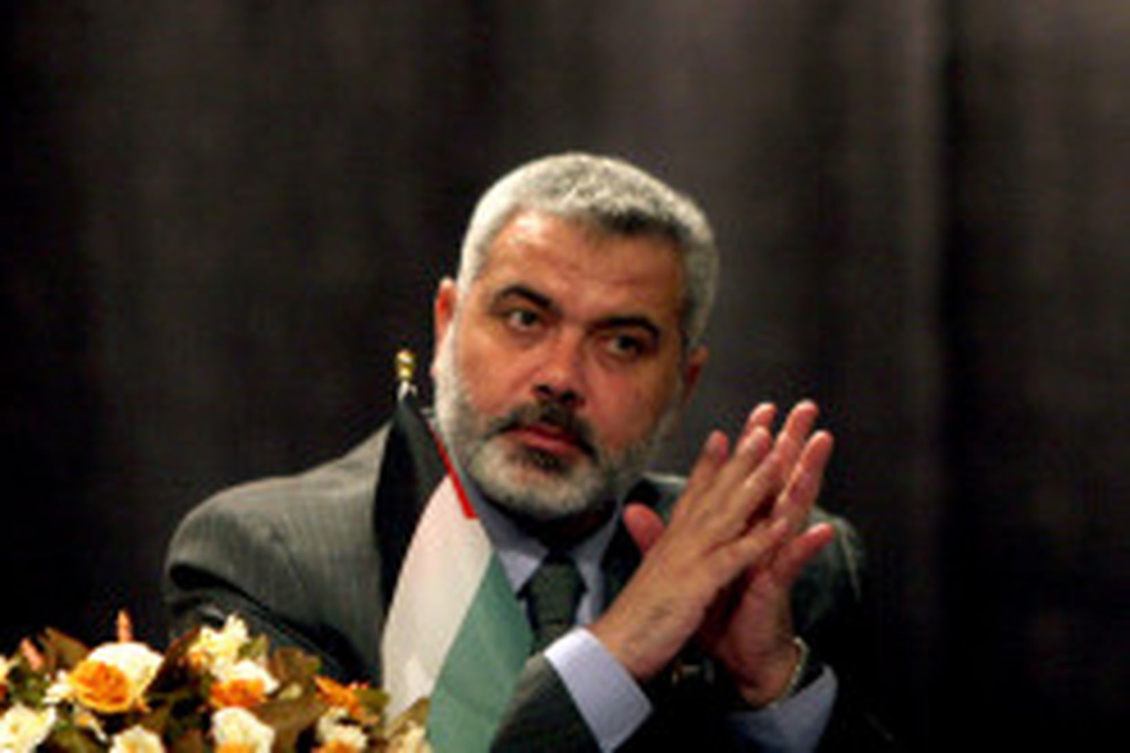 Ismail Haniyeh, forsætisráðherra Palestínu og leiðtogi Hamas. Hreyfingin hefur neitað …