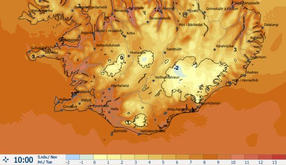 16,7 stiga hiti fyrir norðan