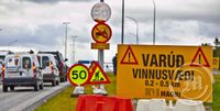 Vinnusvæði á Miklubraut