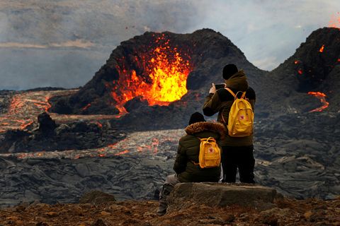 From the eruption site.