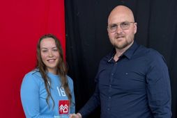 Þyri Erla með Aðalsteini Eyjólfssyni, yfirmanni handknattleiksmála hjá Víkingi.