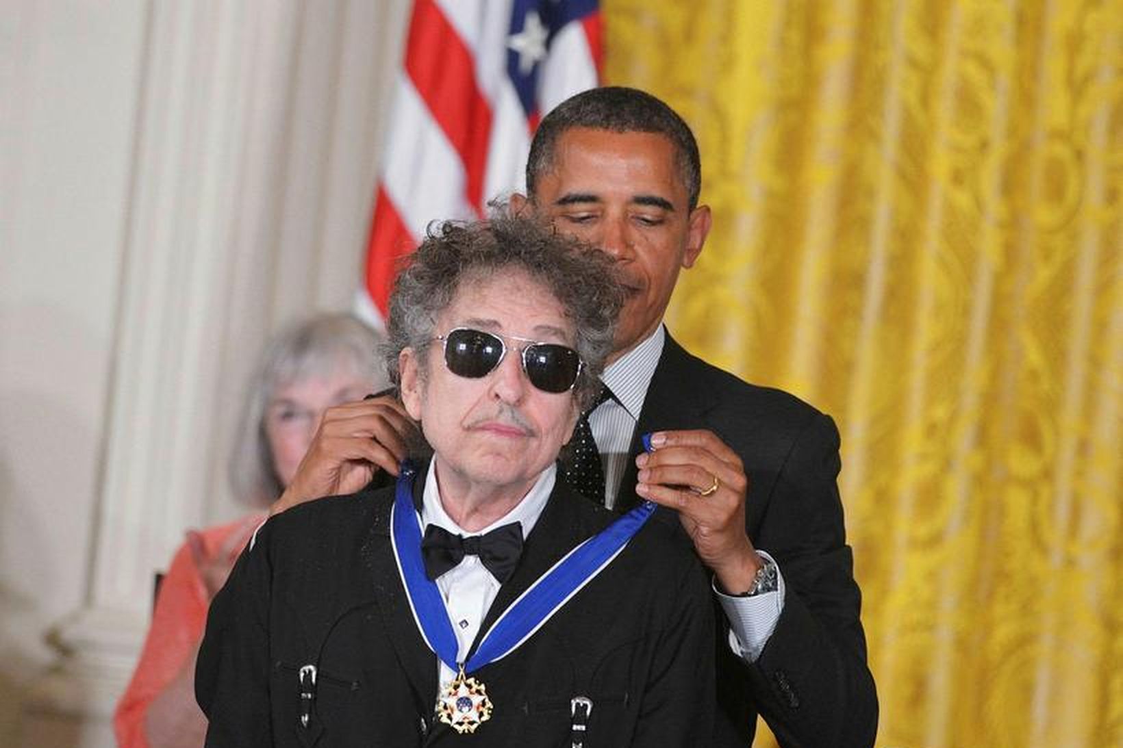 Barack Obama og Bob Dylan.