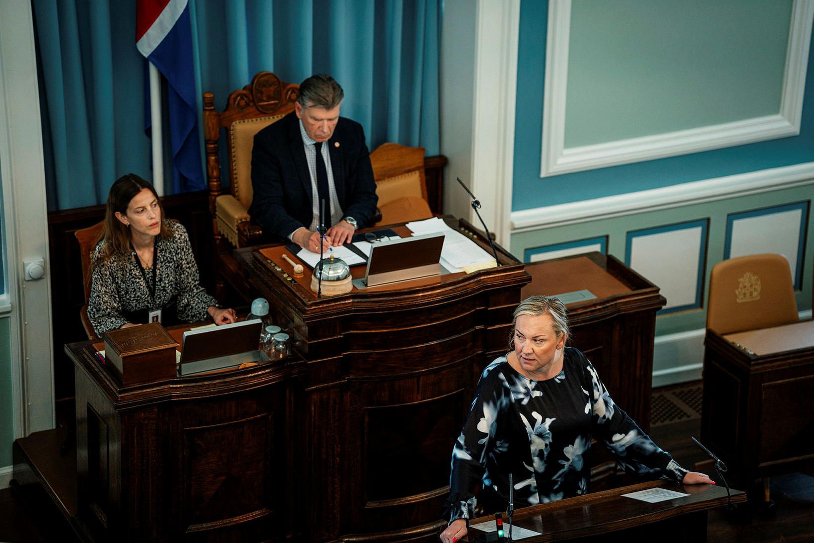 Frá Alþingi í gær.