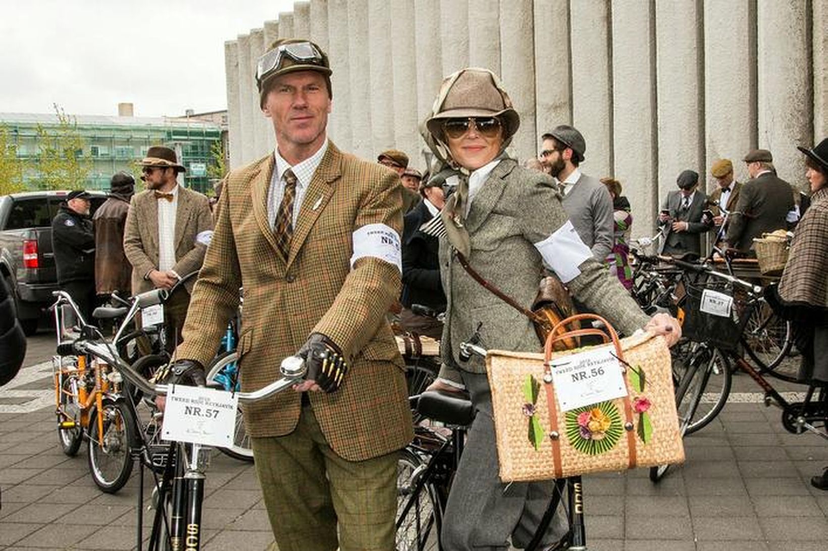 Þorgrímur Þráinsson og Ragnhildur Eiríksdóttir í Tweed Ride í dag …