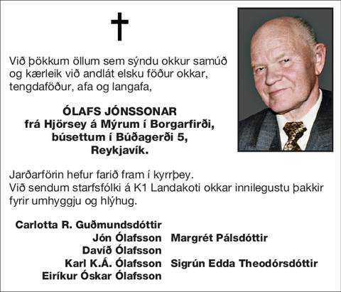 Ólafs Jónssonar
