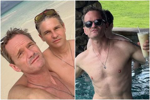 Það væsir ekki um Neil Patrick Harris og fjölskyldu á Fídjíeyjum.