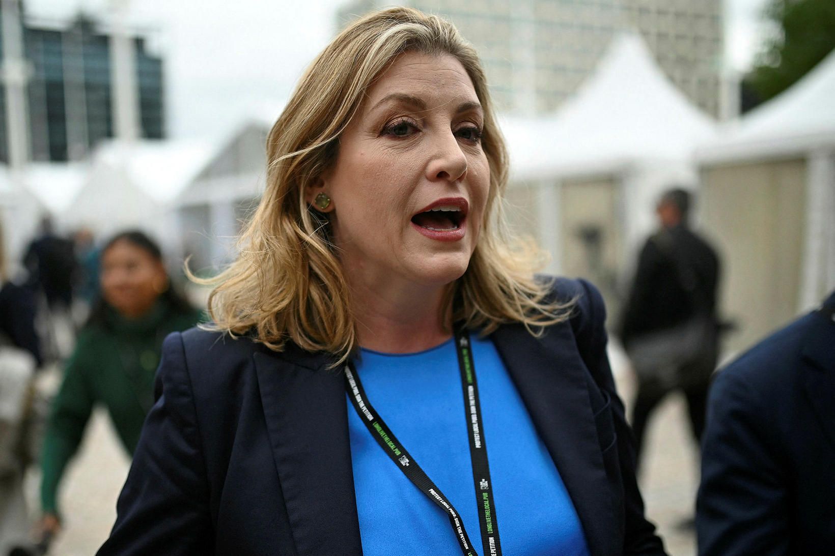 Penny Mordaunt, fyrrverandi viðskiptaráðherra og fyrrverandi varnarmálaráðherra Bretlands og þingmaður …