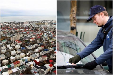 The man has been fined several times for parking in a private parking lot near his home in Vesturbær.
