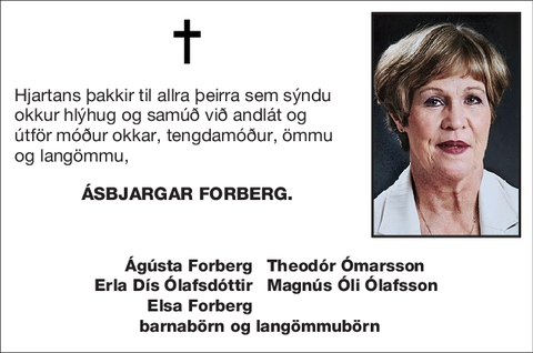Ásbjargar Forberg.