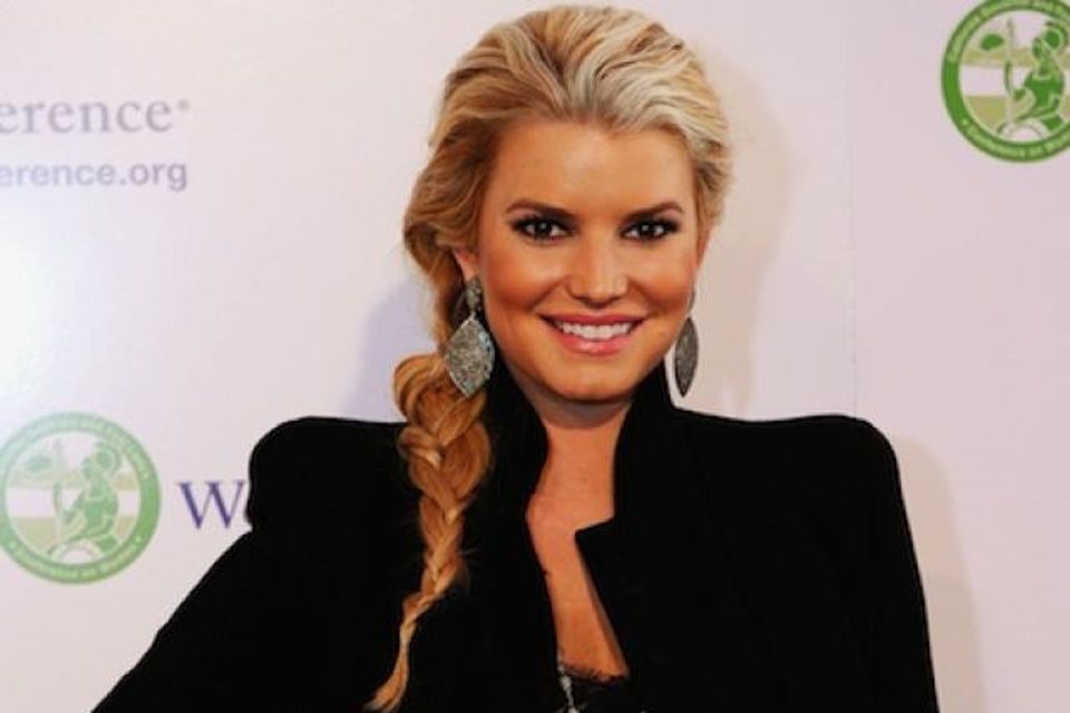 Jessica Simpson áður en hún varð ófrísk.