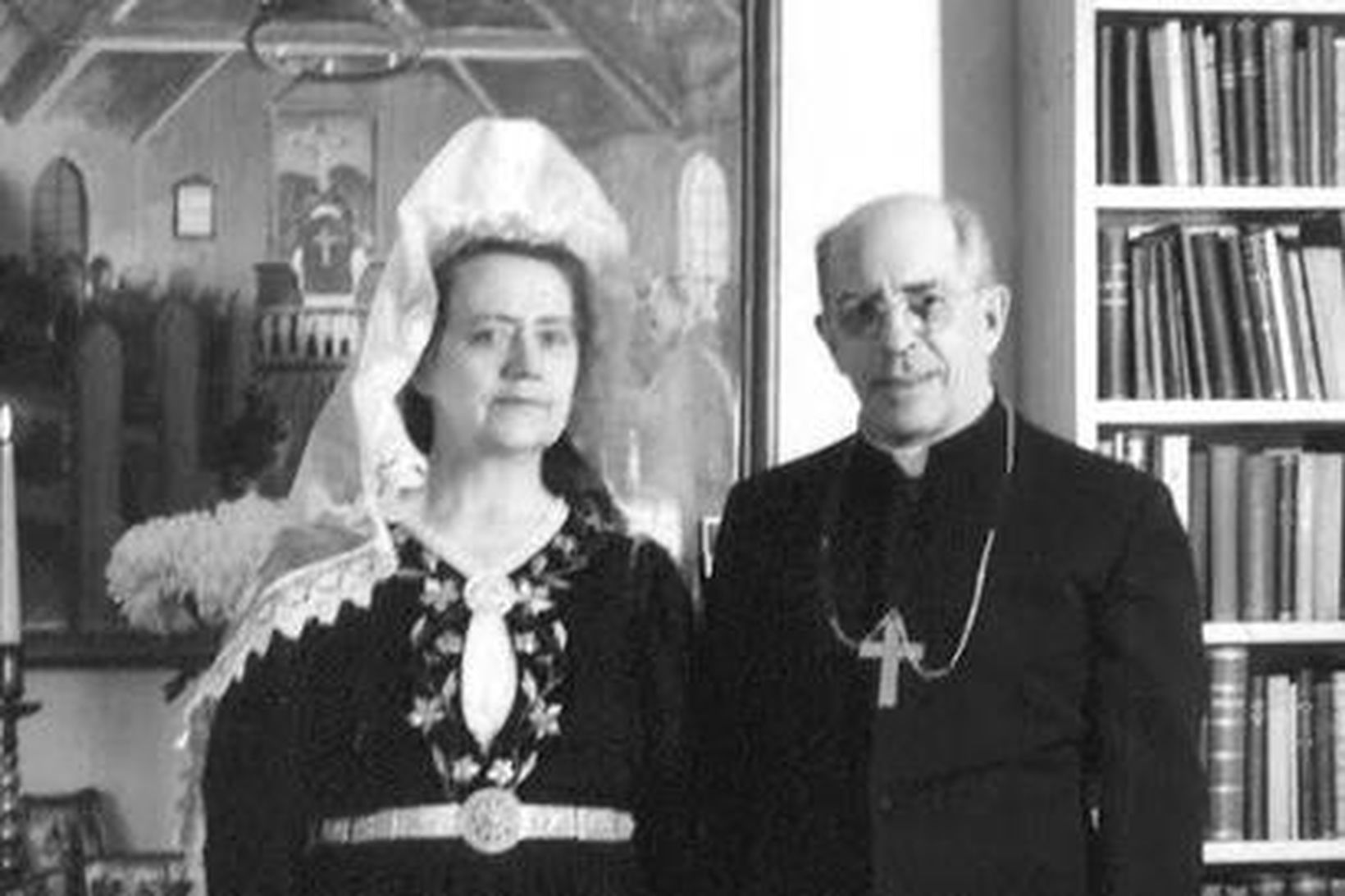 Stefanía Gissurardóttir og sr. Sigurður Pálsson.