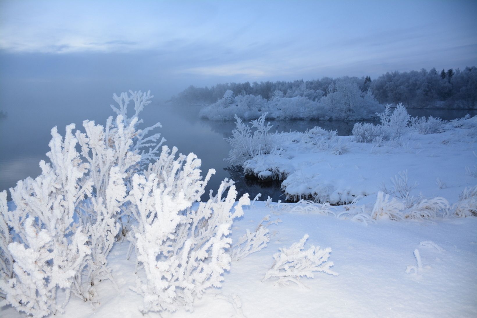 Í nótt mældist 18,7 stiga frost í Mývatnssveit.