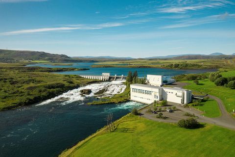 Ljósafoss hydroelectric power plant.