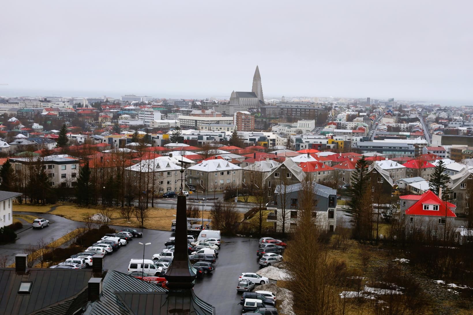Horft yfir Reykjavík.