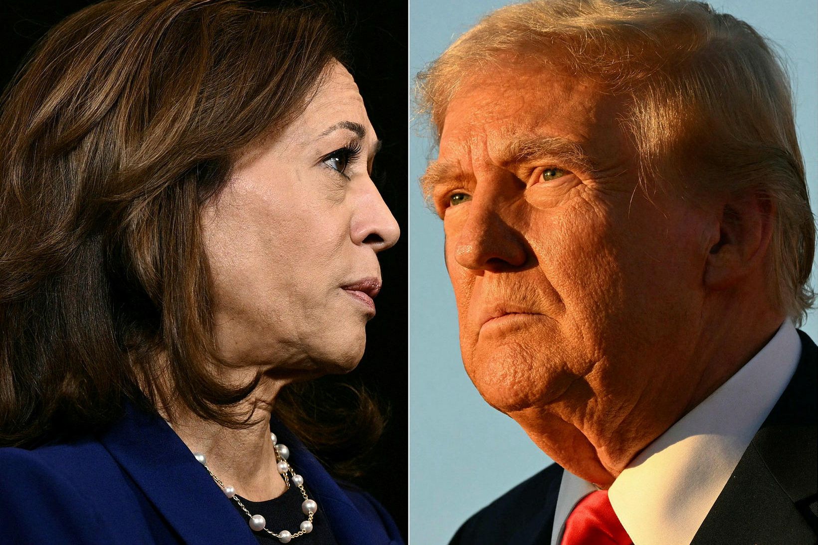 Kamala Harris og Donald Trump.