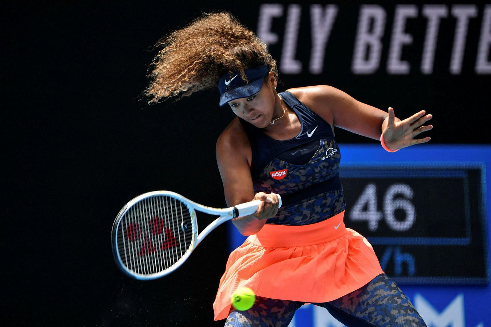 Naomi Osaka vann öruggan sigur í nótt.