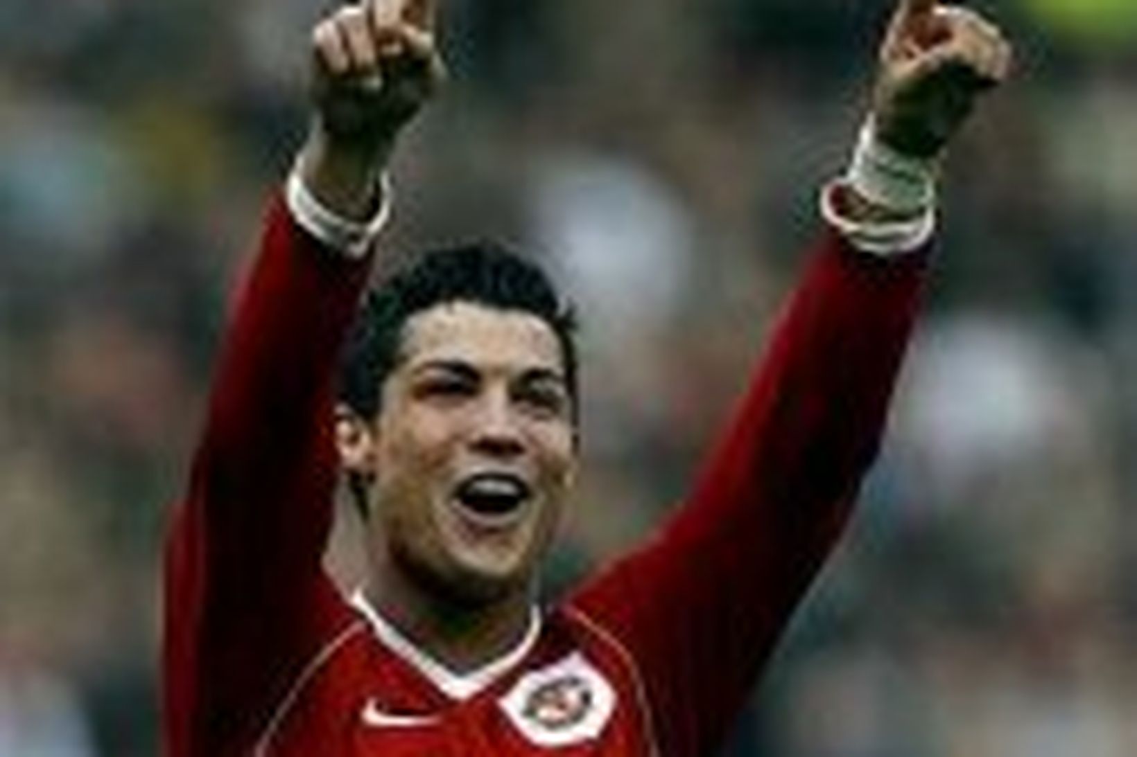 Cristiano Ronaldo fagnar einu marka Manchester United gegn Blackburn á …