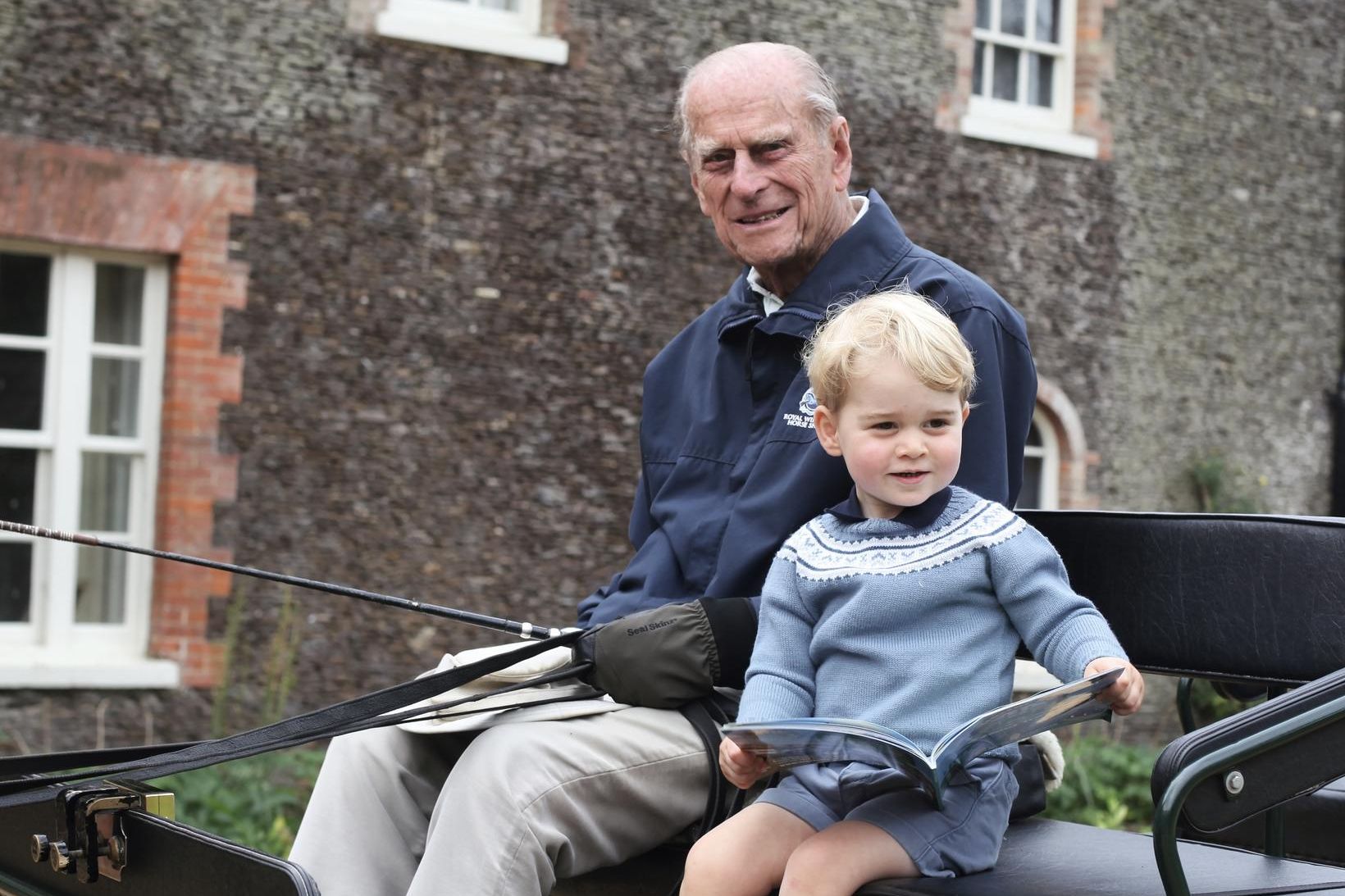 Filippus prins og Georg prins árið 2015. Myndina tók Katrín …