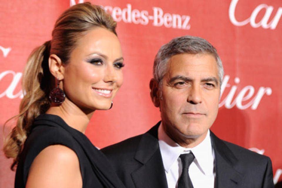 George Clooney og Stacy Keibler.