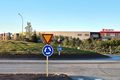 Gatnamótin Hringtorgið á mótum Suðurlandsvegar og Breiðholtsbrautar verður óbreytt til að byrja með. Í seinni áföngum breikkunar vegarins er ráðgert að útbúa þarna mislæg gatnamót.