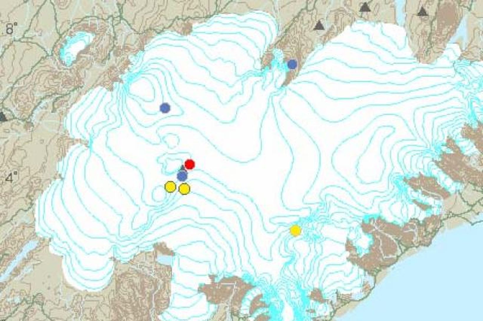 Nokkrar jarðhræingar hafa verið við Grímsfjall en hlaup hófst úr …