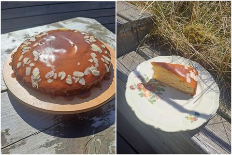 Dýrðleg karamellukaka sem allir geta leikið eftir.