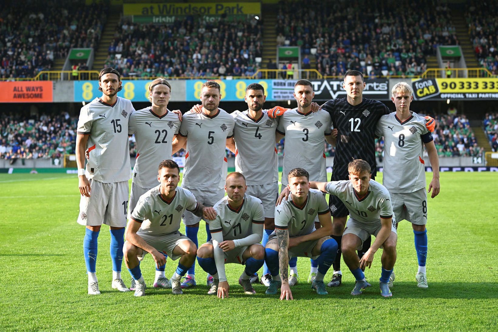 Byrjunarlið Íslands gegn Norður-Írlandi.