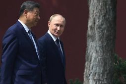 Pútín og Xi á góðri stundu í Peking. Friedman og Kissinger sögðu að veita mætti …