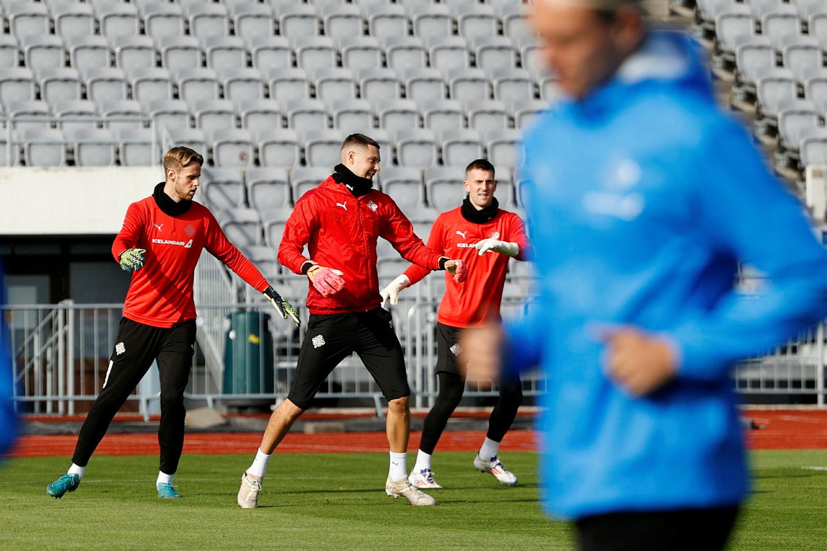 Elías Rafn Ólafsson, Hákon Rafn Valdimarsson og Patrik Sigurður Gunnarsson …