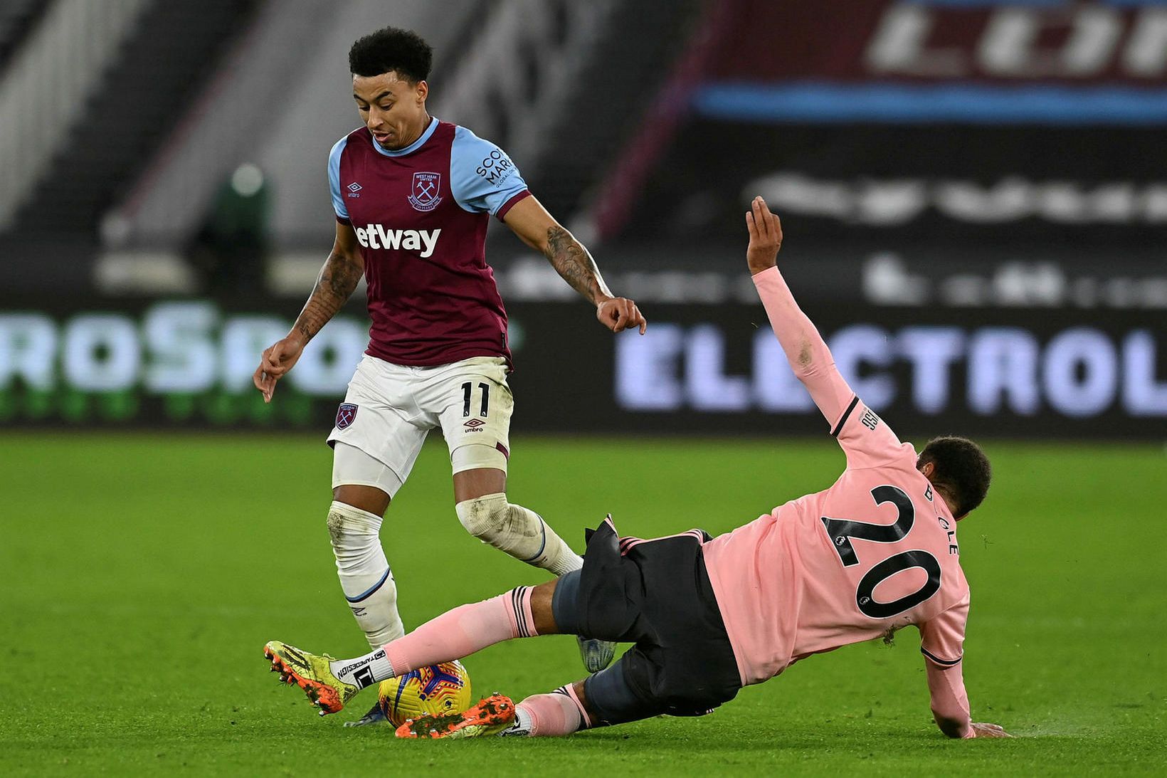 Jesse Lingard fór mikinn fyrir West Ham í kvöld.