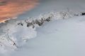 Vatnajökull Hamrar Grímsfjalls við Grímsvötn. Á Grímsfjalli eru skálar Jöklarannsóknarfélags Íslands. Heklu ber við himin í fjarska.