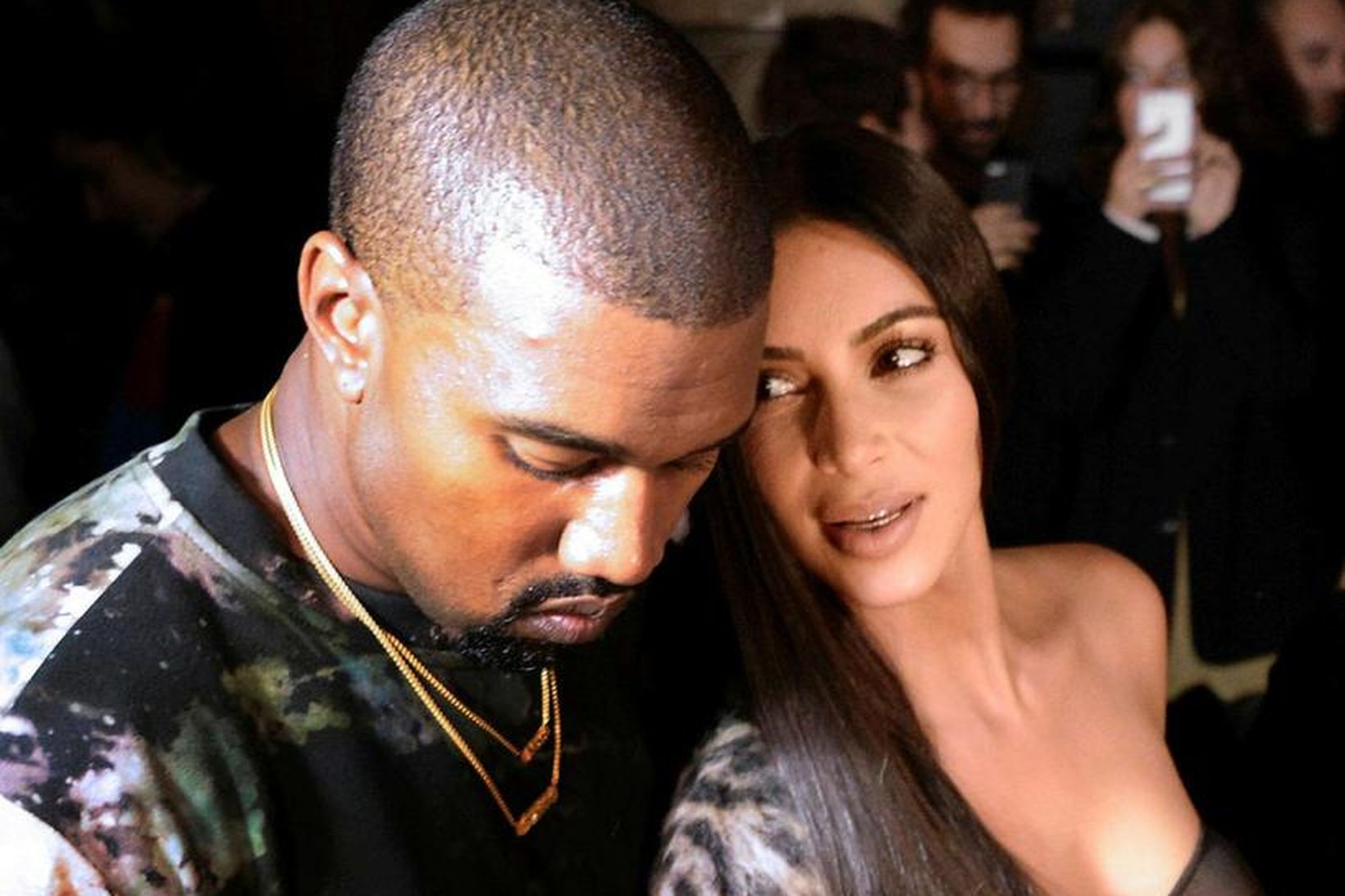 Hjónin Kanye West og Kim Kardashian í París í haust.