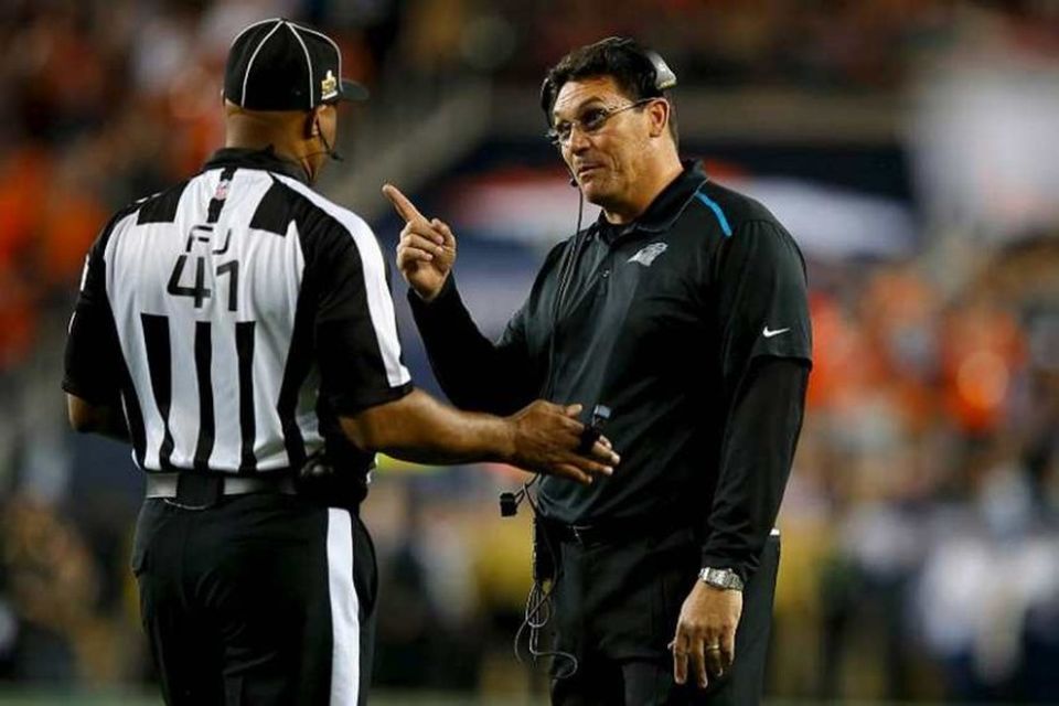 Ron Rivera þjálfari Panthers.