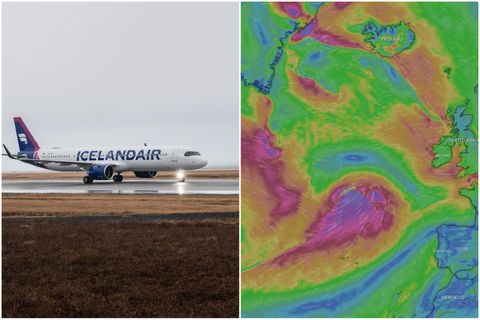 Biðlað er til farþega sem eiga flug í fyrramálið að fylgjast vel með gangi mála.