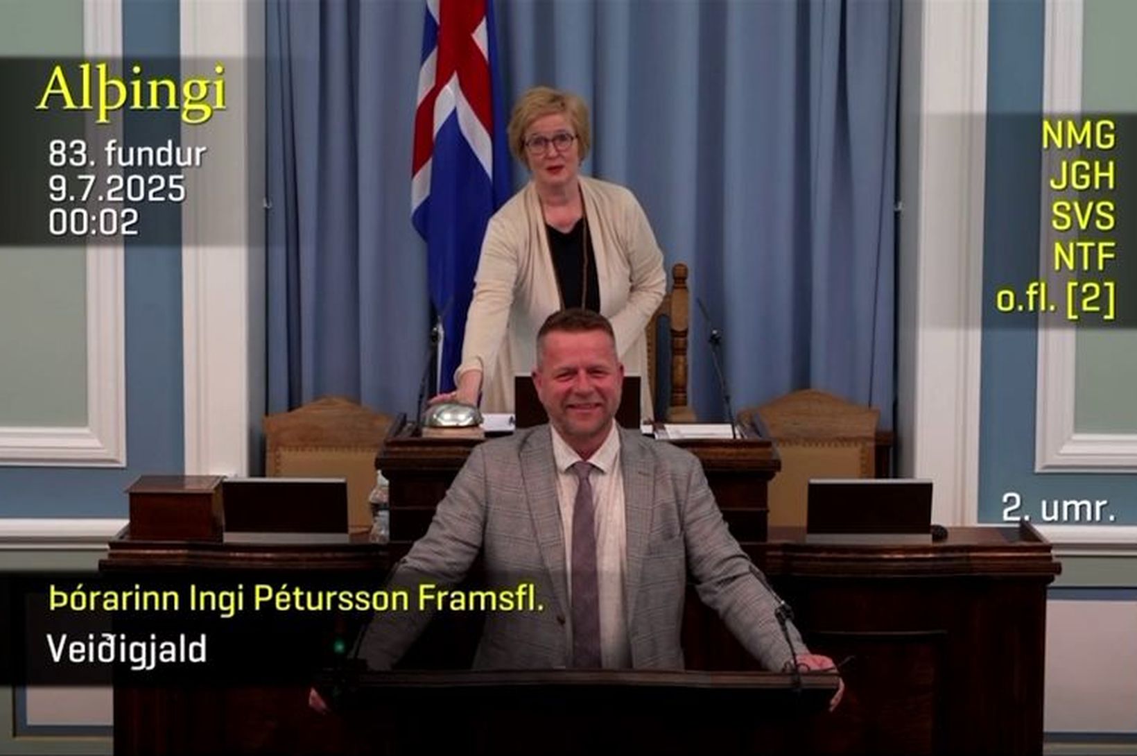 Inga Sæland með uppákomu í þinginu