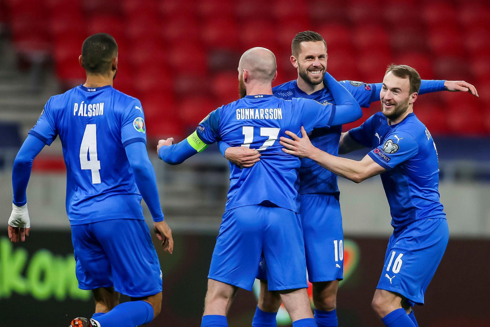 Guðlaugur Victor Pálsson, Aron Einar Gunnarsson, Gylfi Þór Sigurðsson og …