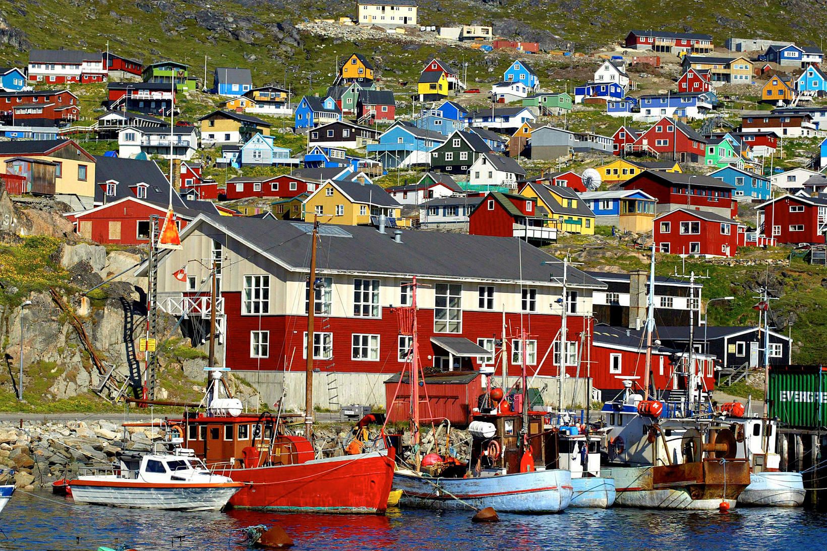 Frá Qaqortoq á Suður-Grænlandi.