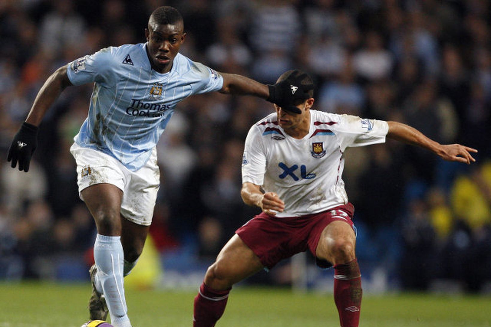 Micah Richards í leik með City gegn West Ham´.