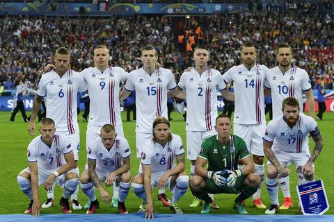 Iceland's starting 11 at Euro 2016.
