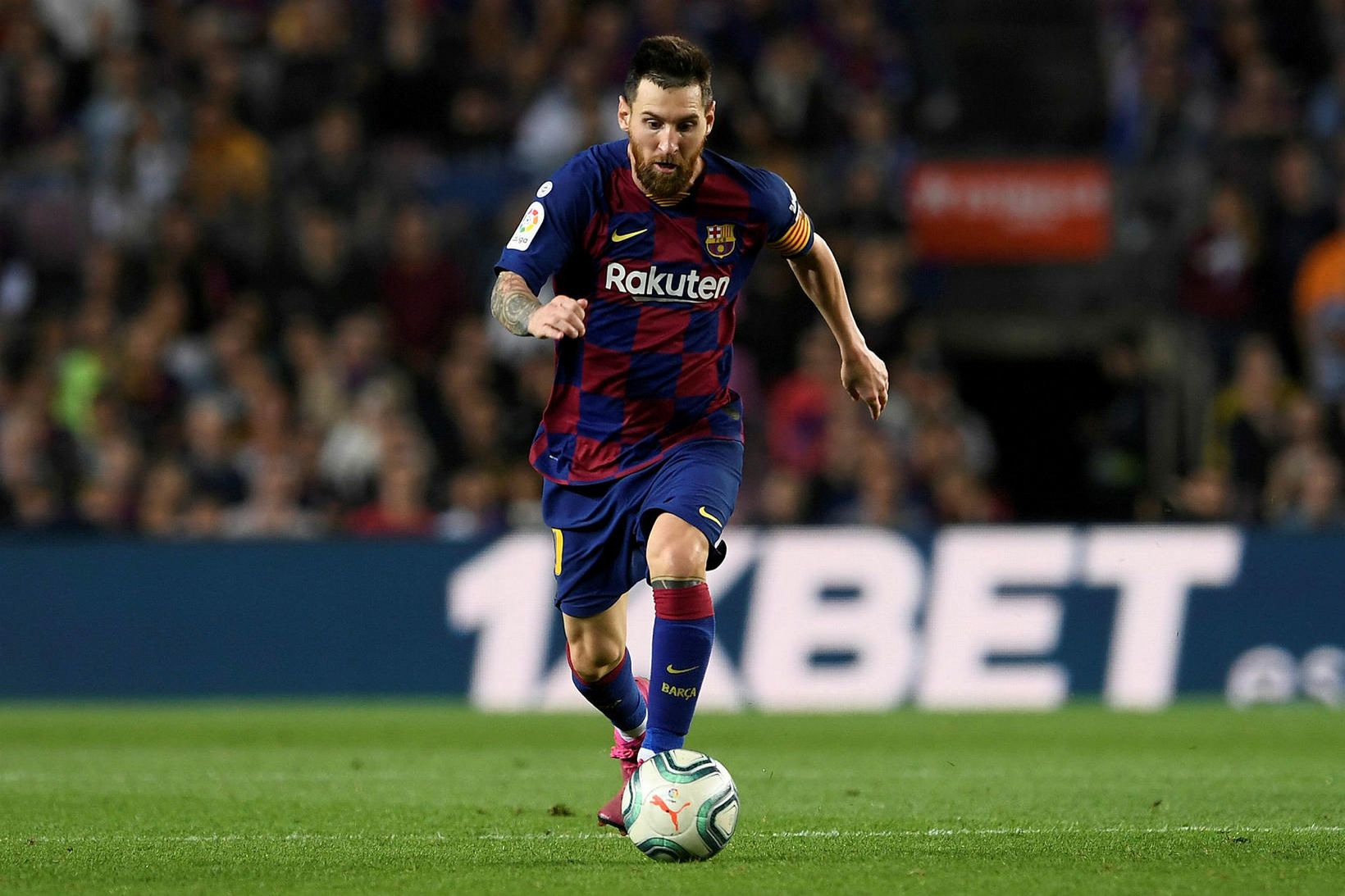 Lionel Messi vildi fara frá Barcelona en ekkert tilboð barst.