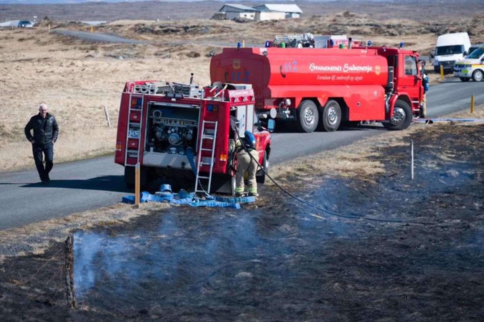 Brunavarnir Suðurnesja voru á vettvangi.