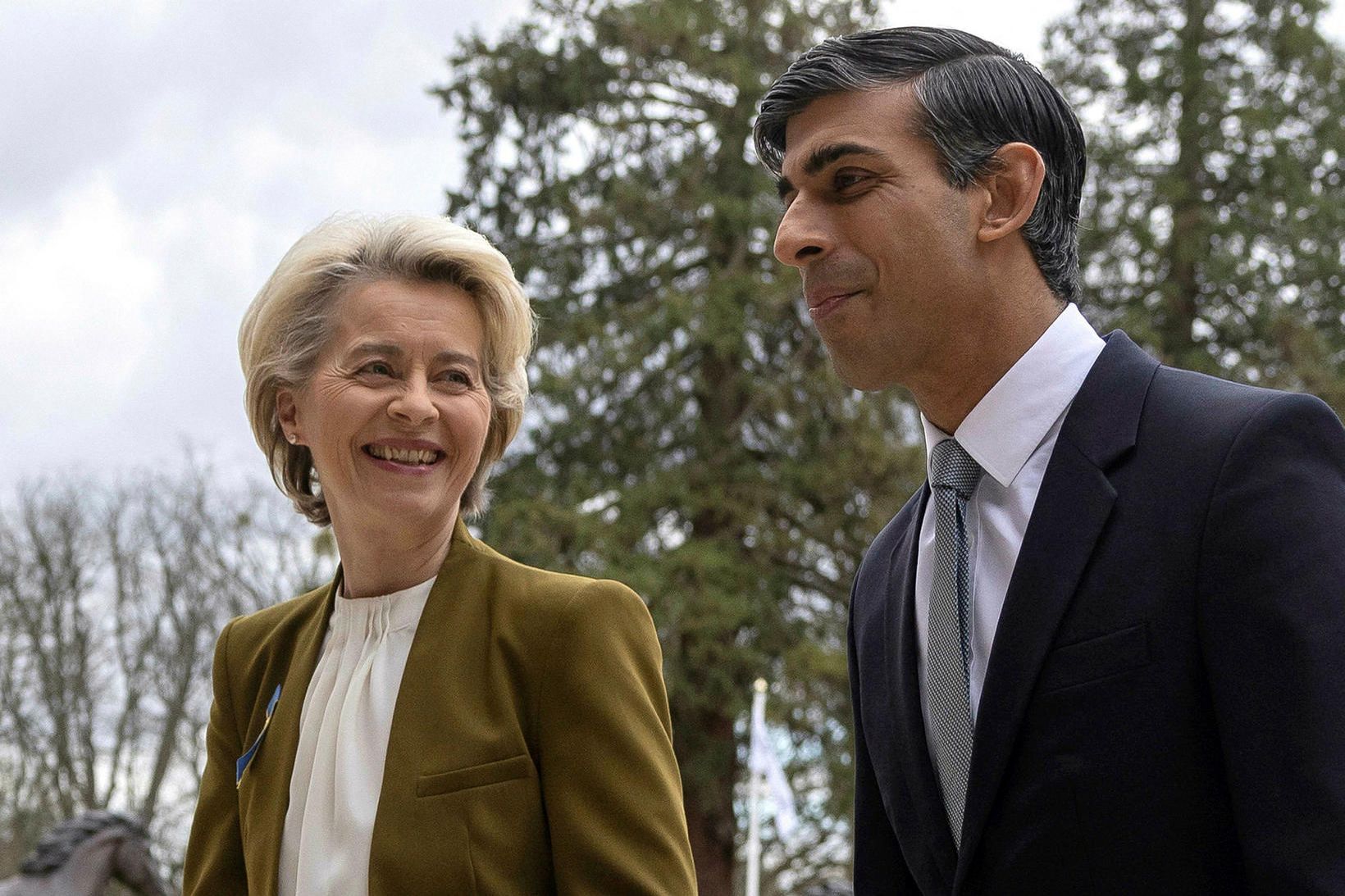 Ursula von der Leyen, forseti framkvæmdastjórnar Evrópusambandsins, og Rishi Sunak, …