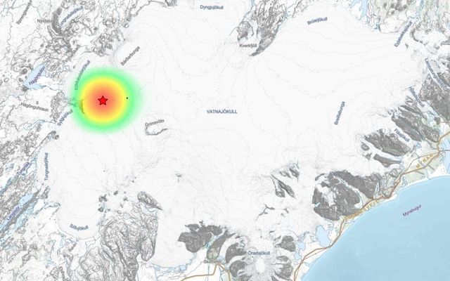 Skjálftinn varð suðvestur af Bárðarbungu og norðvestur af Grímsvötnum.