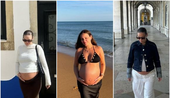 Kristín Pétursdóttir í „babymoon“ í Portúgal