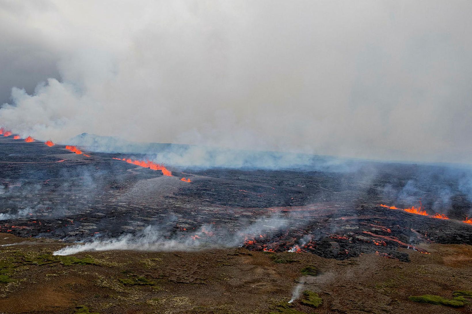 Þessi mynd var tekin fyrir skömmu úr þyrluflugi með Norðurflugi …