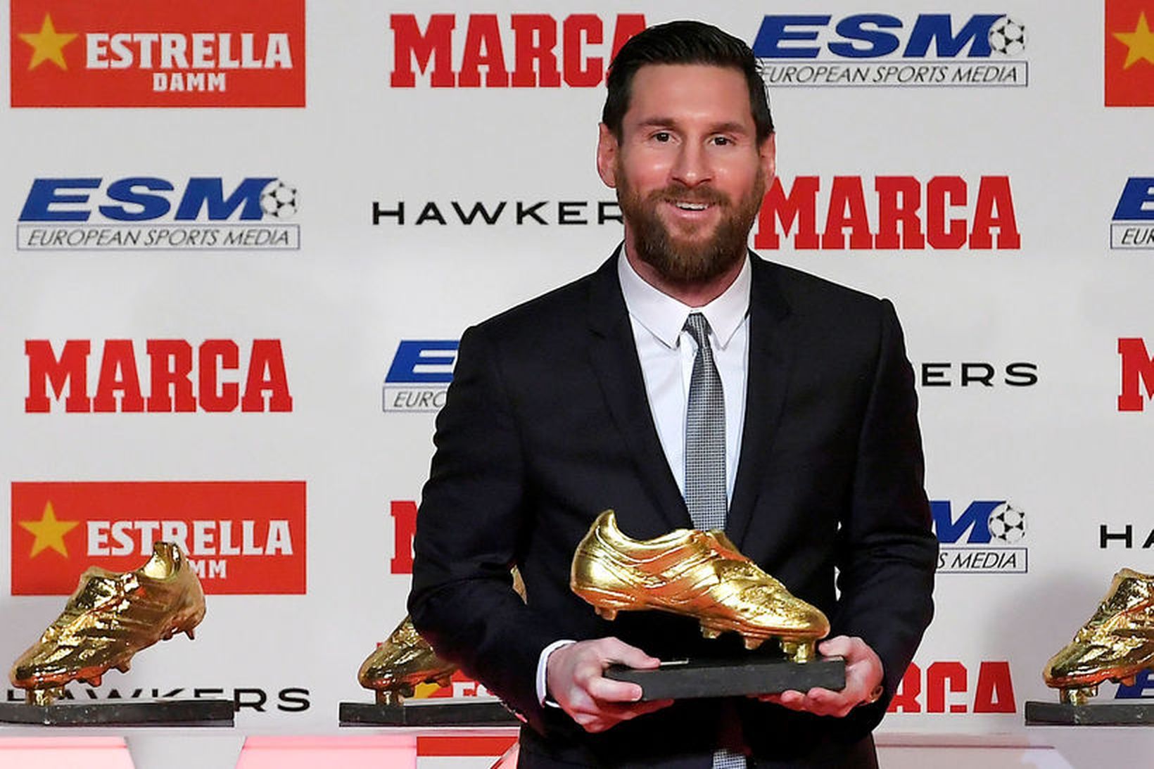 Lionel Messi með gullskóinn.