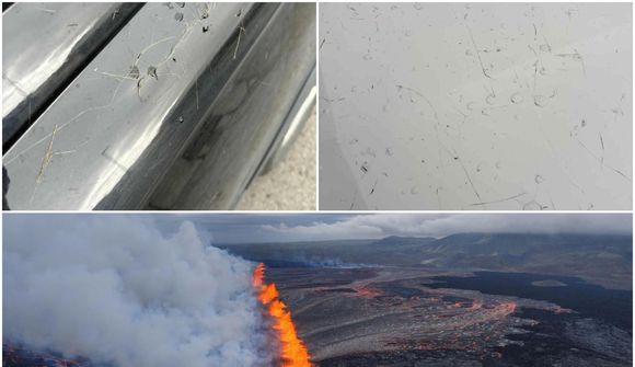 Nornahárum rignir yfir Reykjanesbæ