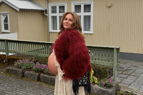 Hrafnhildur Helga geislaði á meðgöngunni.