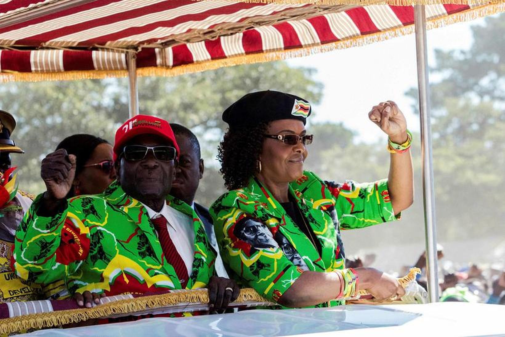 Robert og Grace Mugabe.